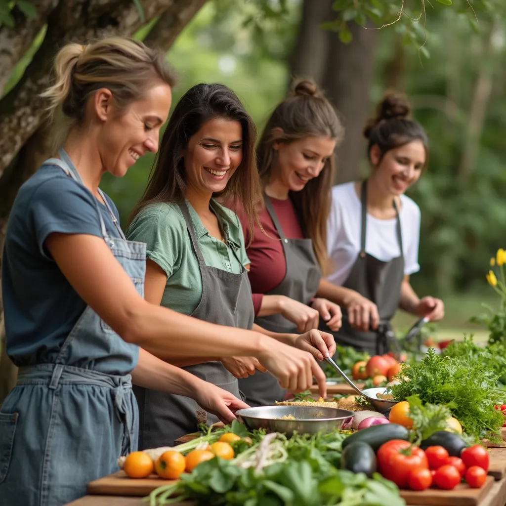 Taller de cocina saludable en estancia argentina